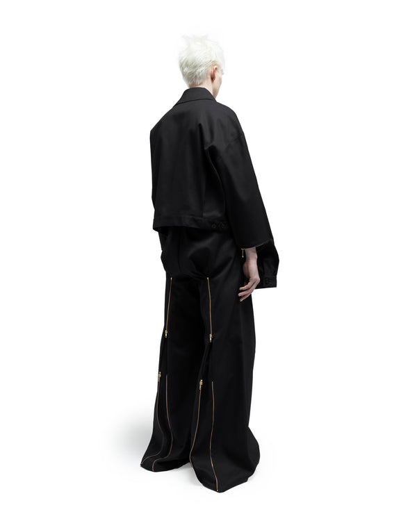 Reverse Baggy Chino Pants - Black FUMITO GANRYU OFFICIAL STORE