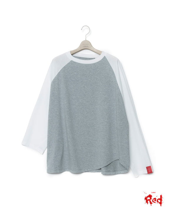 Graffiti Raglan Tee - Gray X White FUMITO GANRYU OFFICIAL STORE