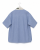 Patchwork Open Collar Shirt - Sax x Bg FUMITO GANRYU OFFICIAL STORE