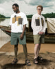 Patchwork Pocket Rash Guard Short Sleeves - Wh x Gray FUMITO GANRYU OFFICIAL STORE